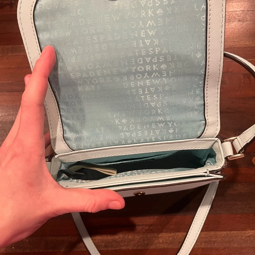 Kate Spade Blue Crossbody Bag with Gold Hardware